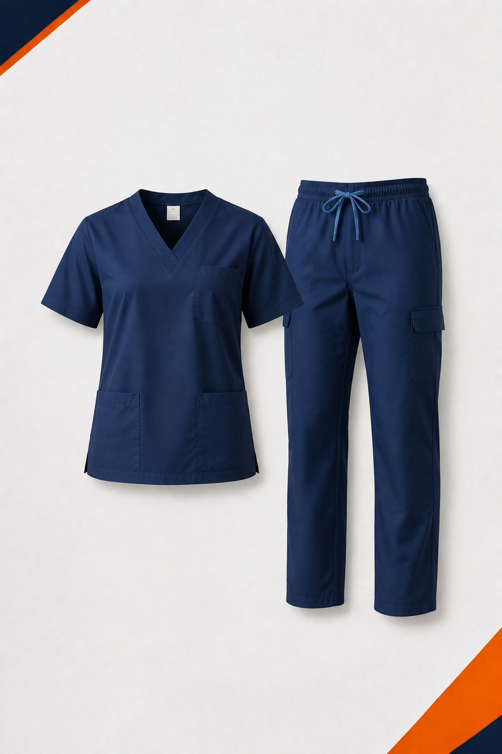 Healthcare scrub top and trousers