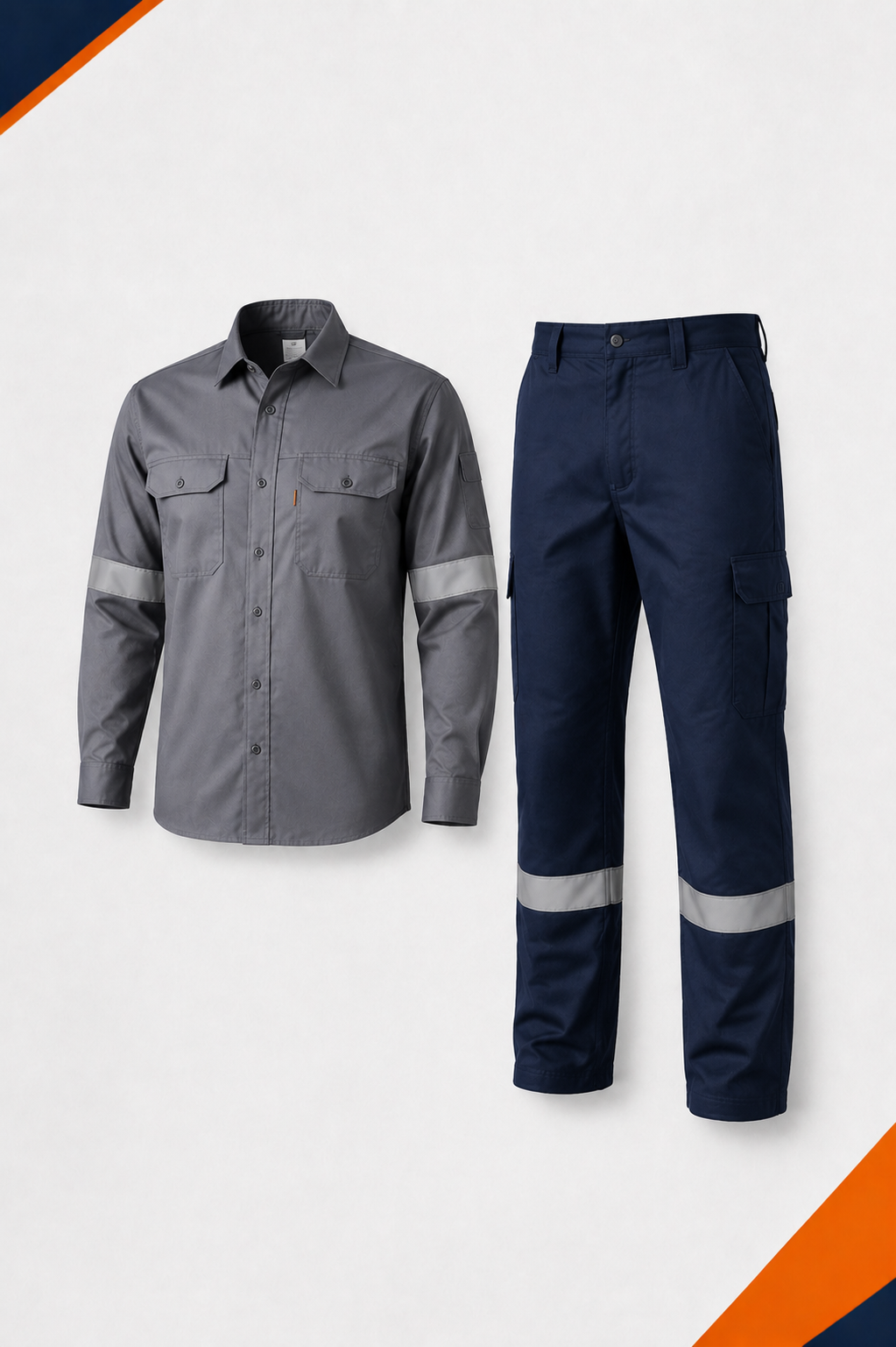 Industrial workwear shirt and trousers